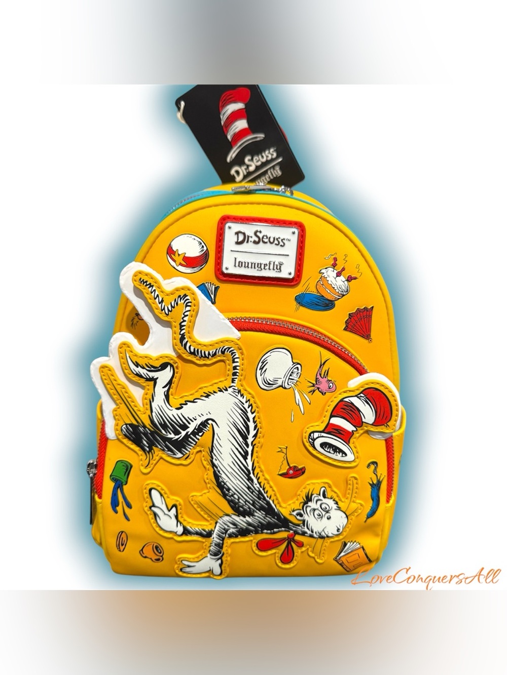 Loungefly Dr. Seuss The Cat In The Hat Falling Icons Mini Backpack